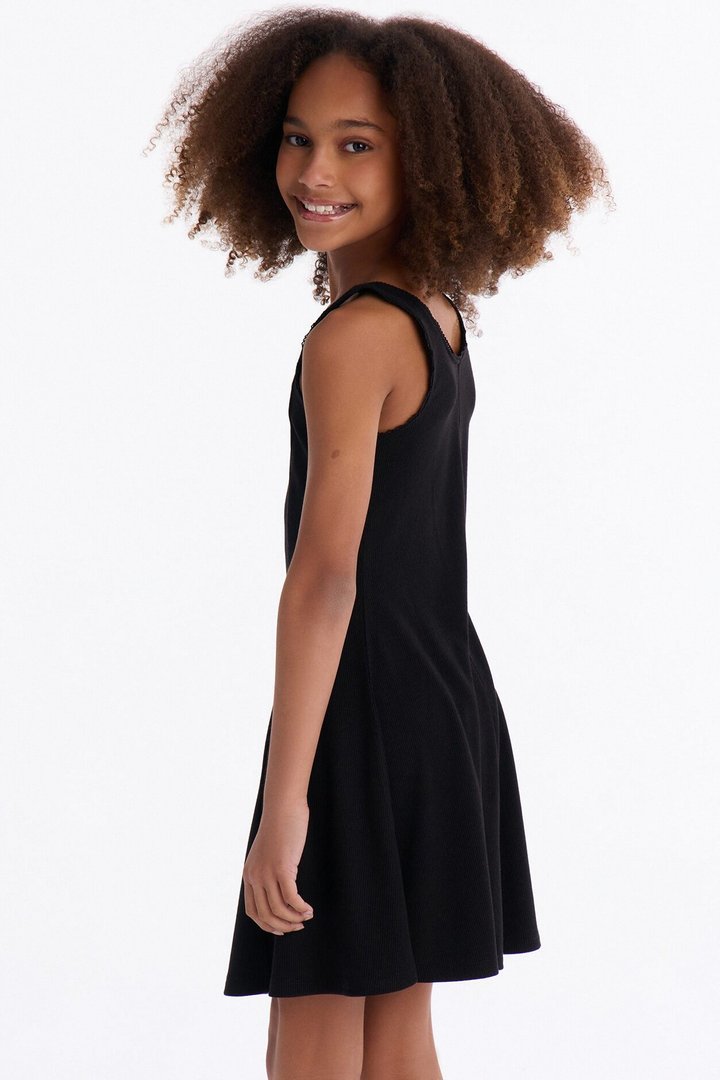 Mini Admiring Me Ribbed Mini Dress - Black