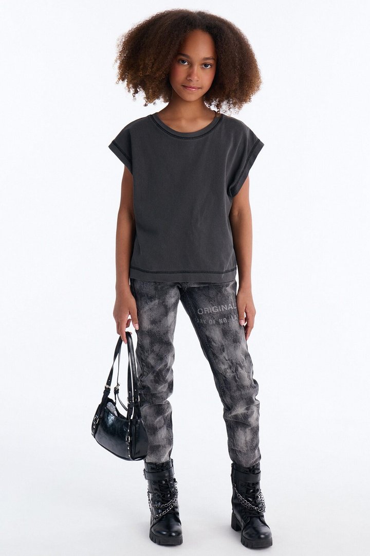 Mini Von Dutch Low Rise Washed Skinny Jeans - Black Wash