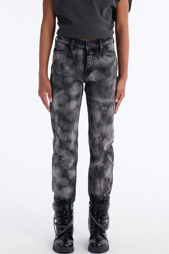 Mini Von Dutch Low Rise Washed Skinny Jeans - Black Wash