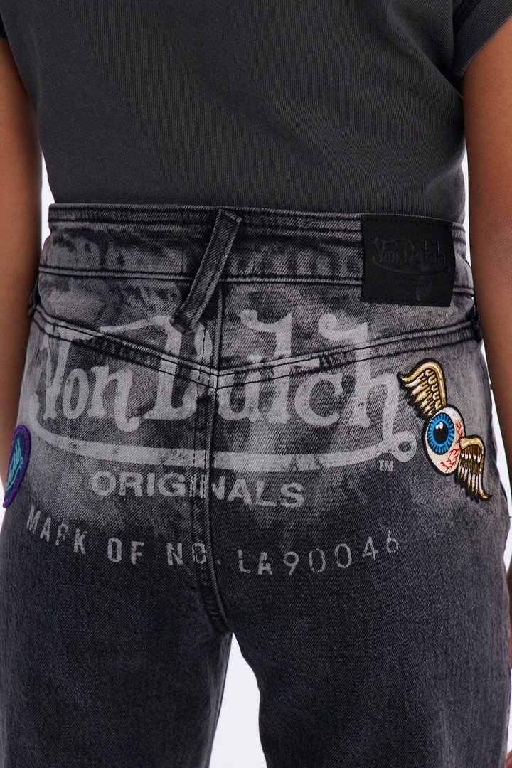 Mini Von Dutch Low Rise Washed Skinny Jeans - Black Wash