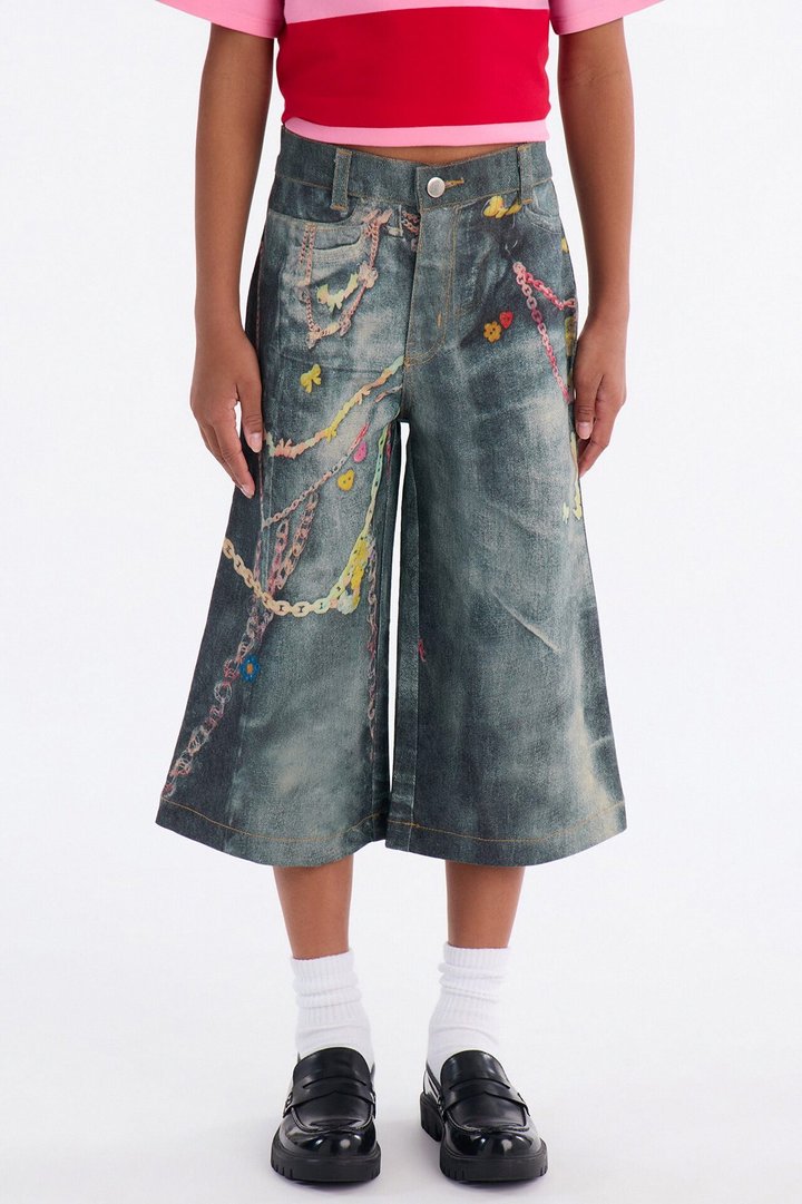 Mini Something New Jorts - Dark Wash