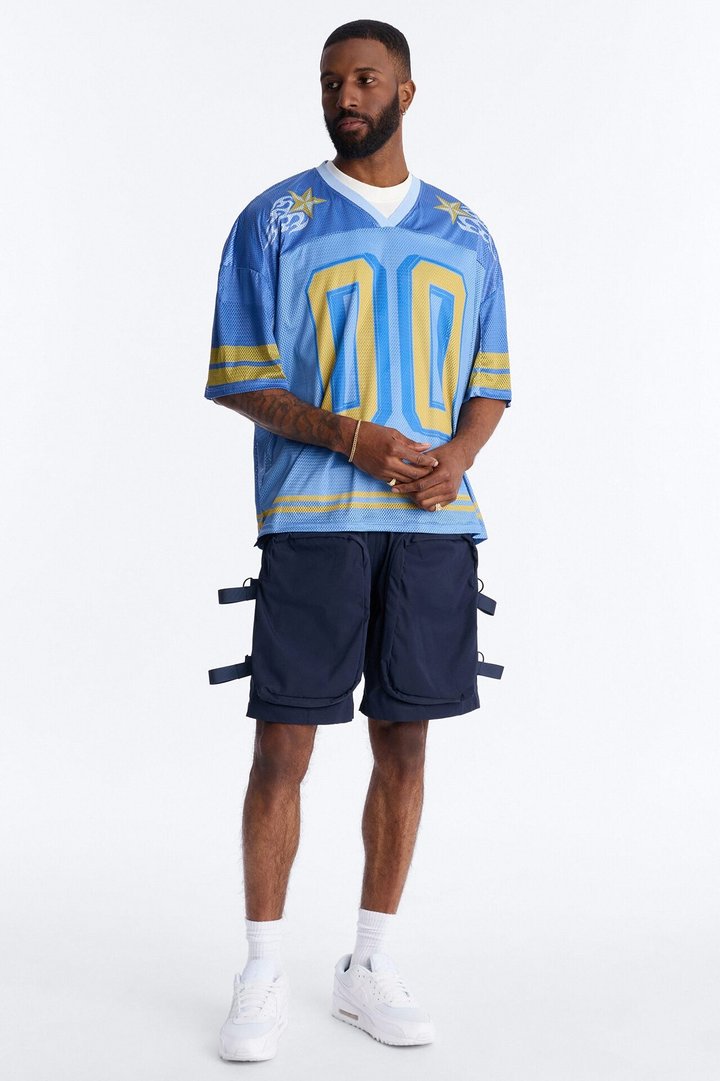 Burning Star Short Sleeve Jersey - Blue