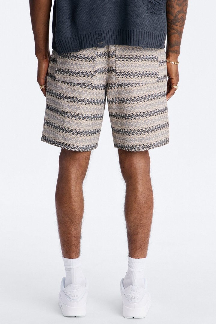 Relaxed Chevron City Textured Short - Cream