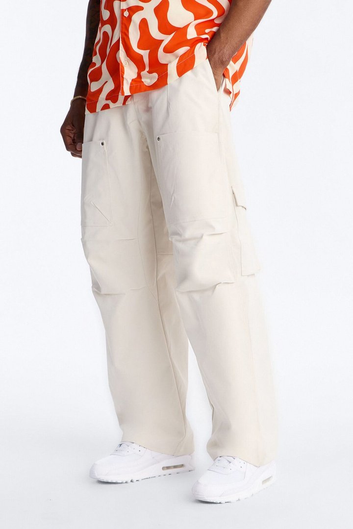 Barrel Fit Node Cargo Pant - Cream
