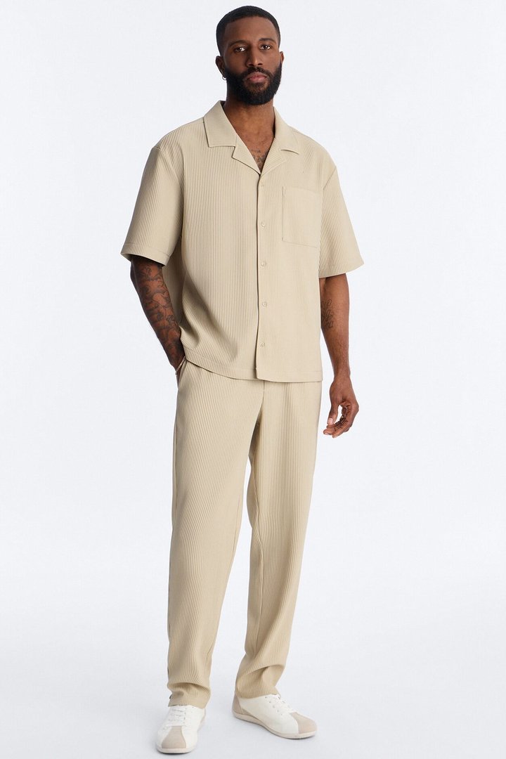 Show Up Slim Slit Pants - Stone