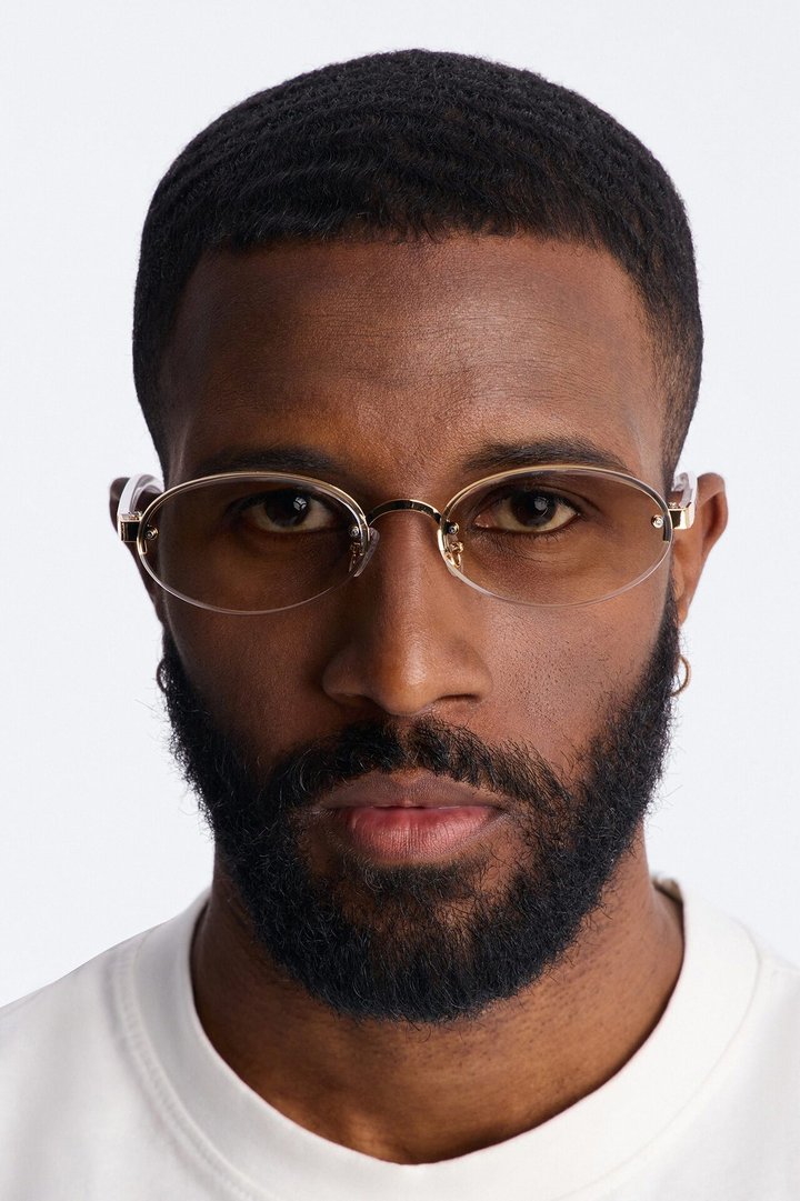 Groovy Curves Sunglasses - Gold/Clear