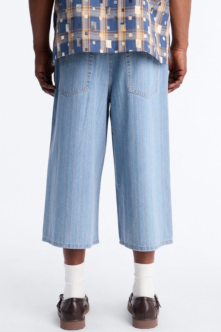 Super Baggy Outfield Denim Short - Light Blue Wash