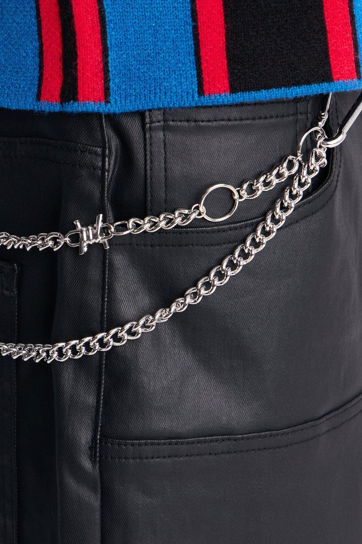 Barbed Wire Chain Belt - Silver