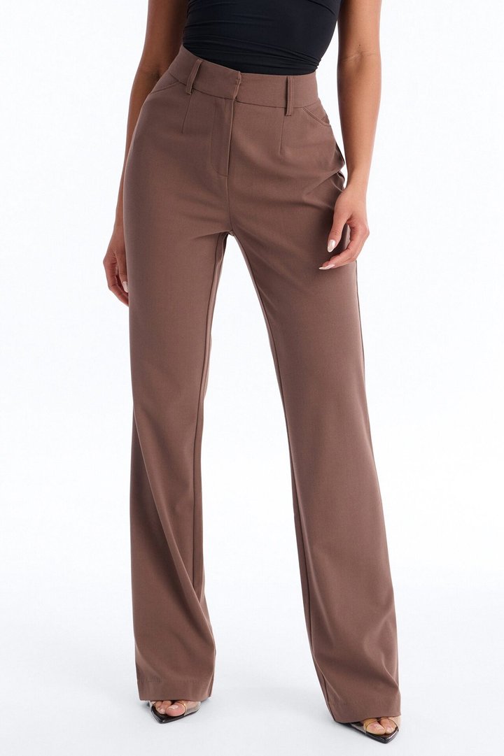 Tasha Dressy High Rise Pants - Caffe