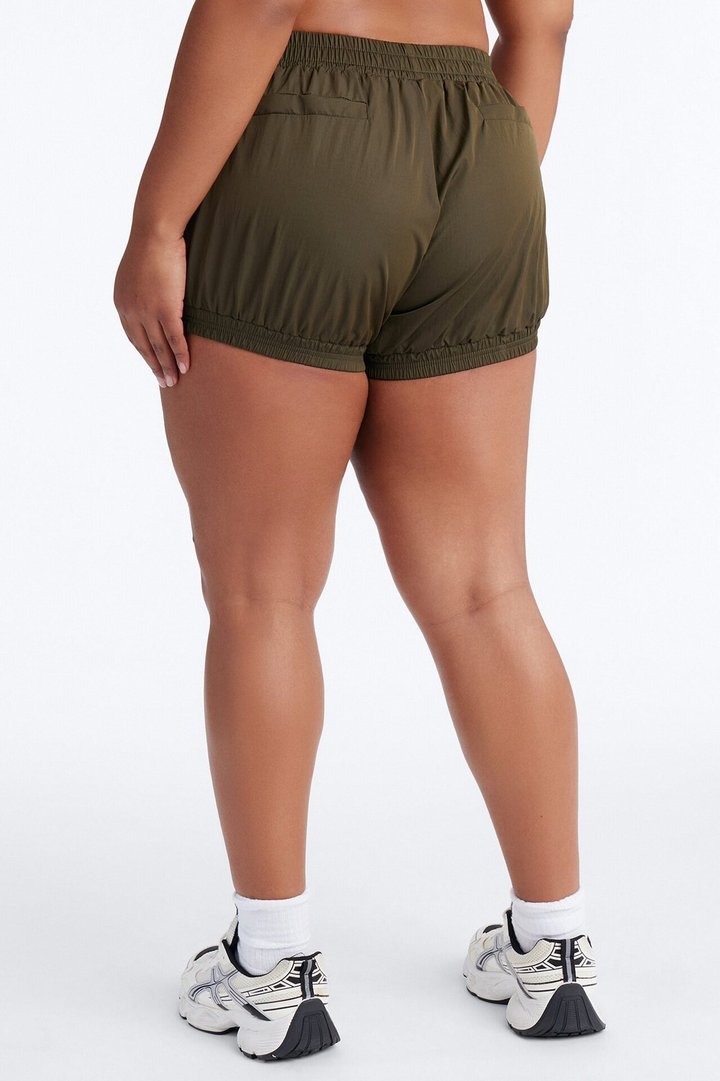 Make A Move Windbreaker Bloomer Shorts - Olive