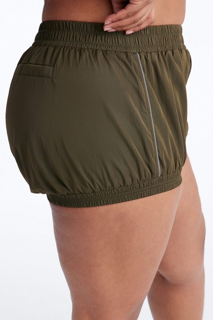 Make A Move Windbreaker Bloomer Shorts - Olive