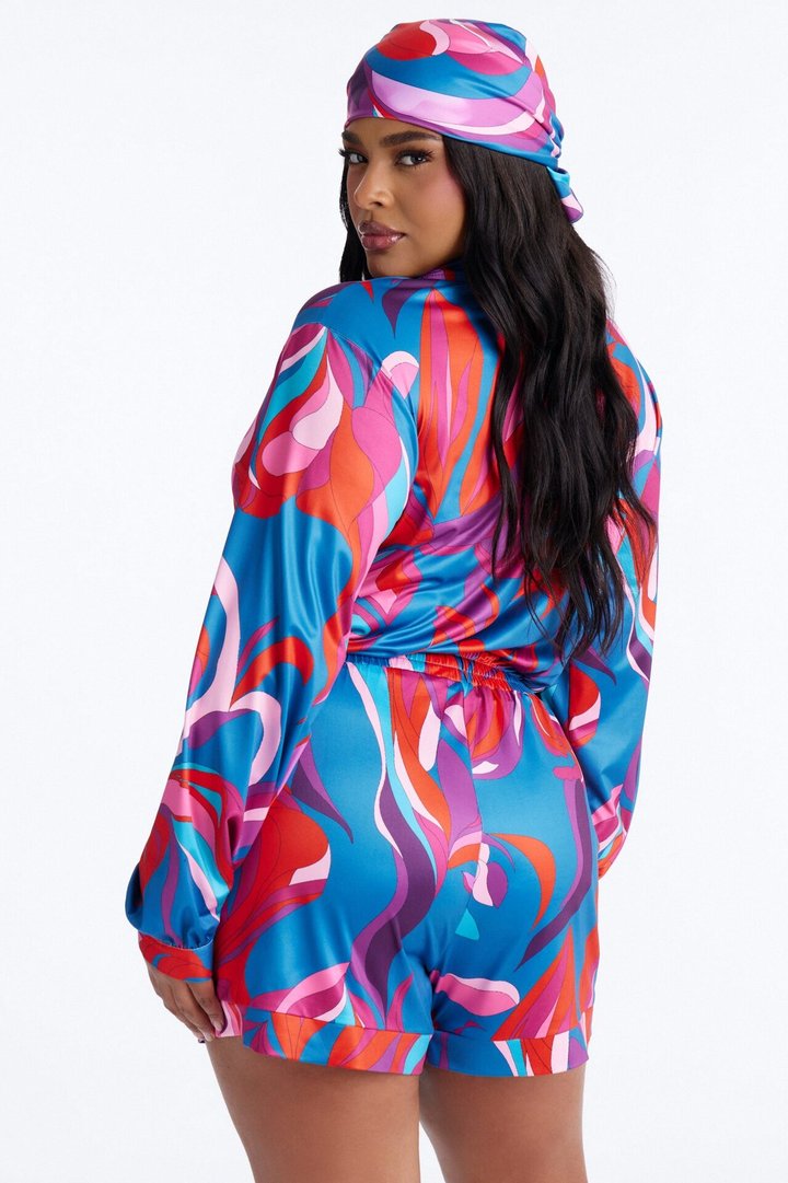 Cara Long Sleeve 2 Piece Romper Set - Pink