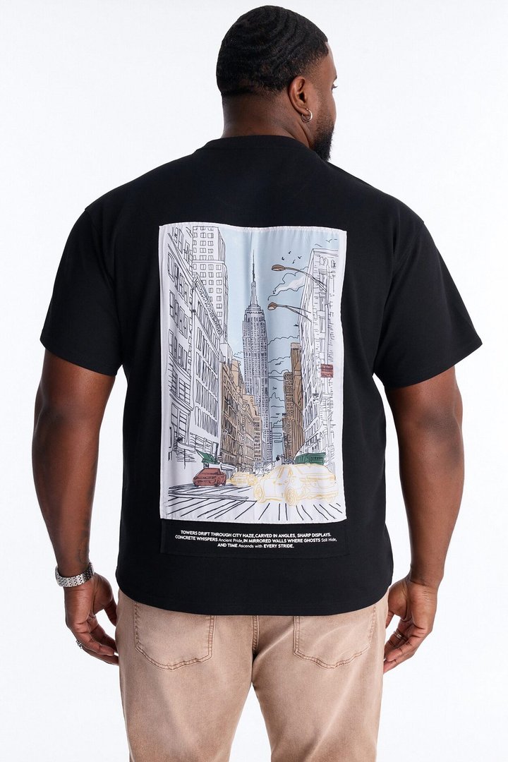 Busy Streets Of NYC Short Sleeve Tee - Black