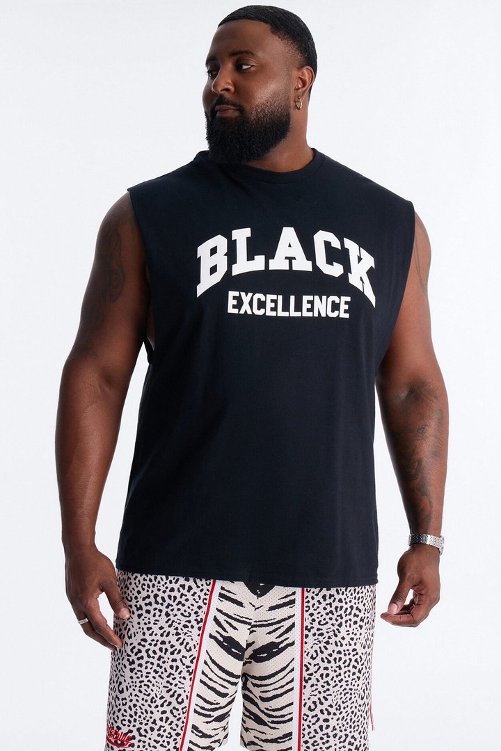Black Excellence Muscle Tee - Black