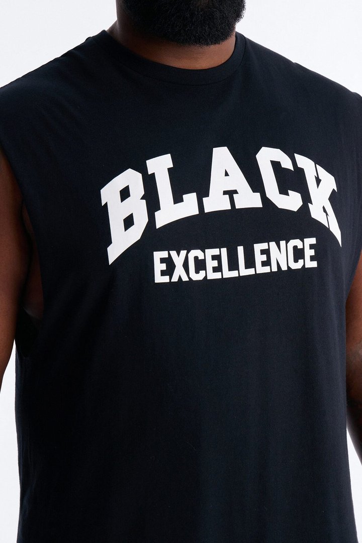 Black Excellence Muscle Tee - Black