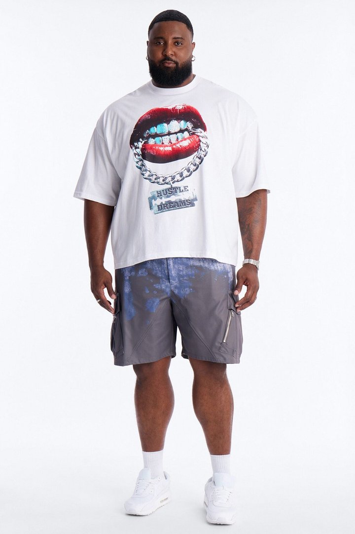 Hustle Dreams Boxy Short Sleeve Tee - White