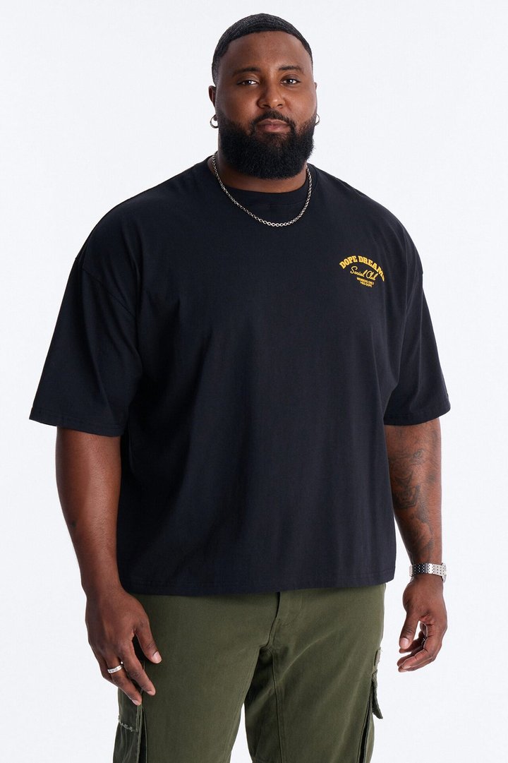 Dope Dreams Social Club Boxy Short Sleeve Tee - Black