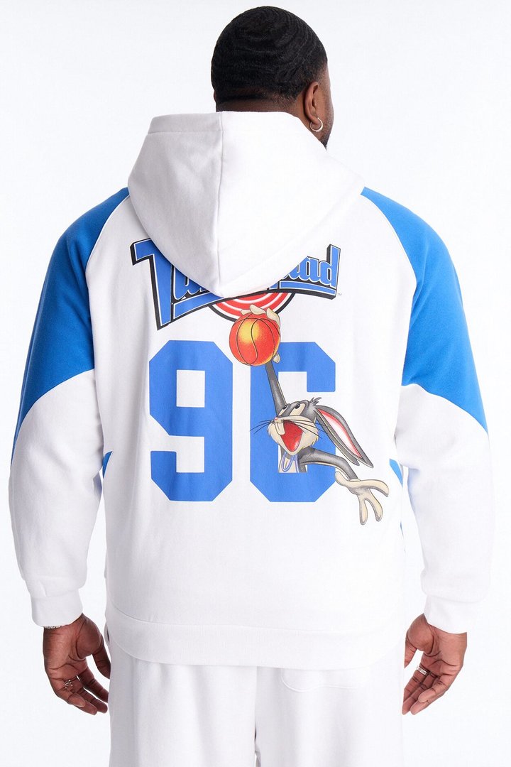 Space Jam Toon Squad Paneled Zip Up Hoodie - White