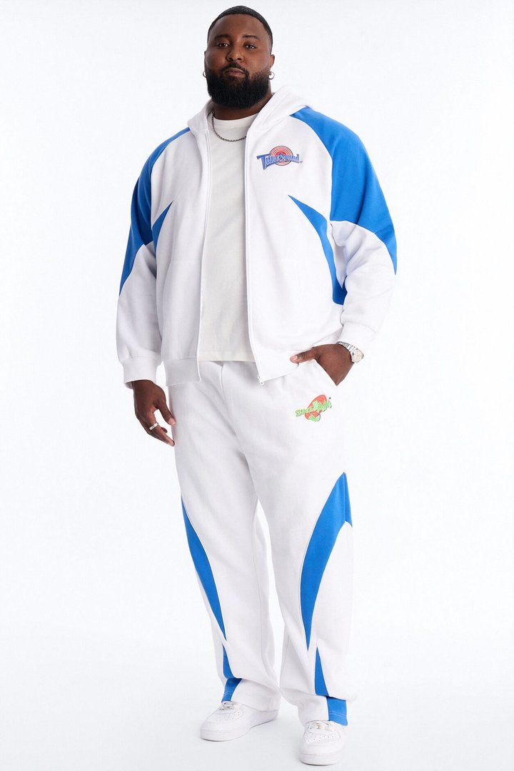 Space Jam Toon Squad Paneled Straight Sweat Pants - White