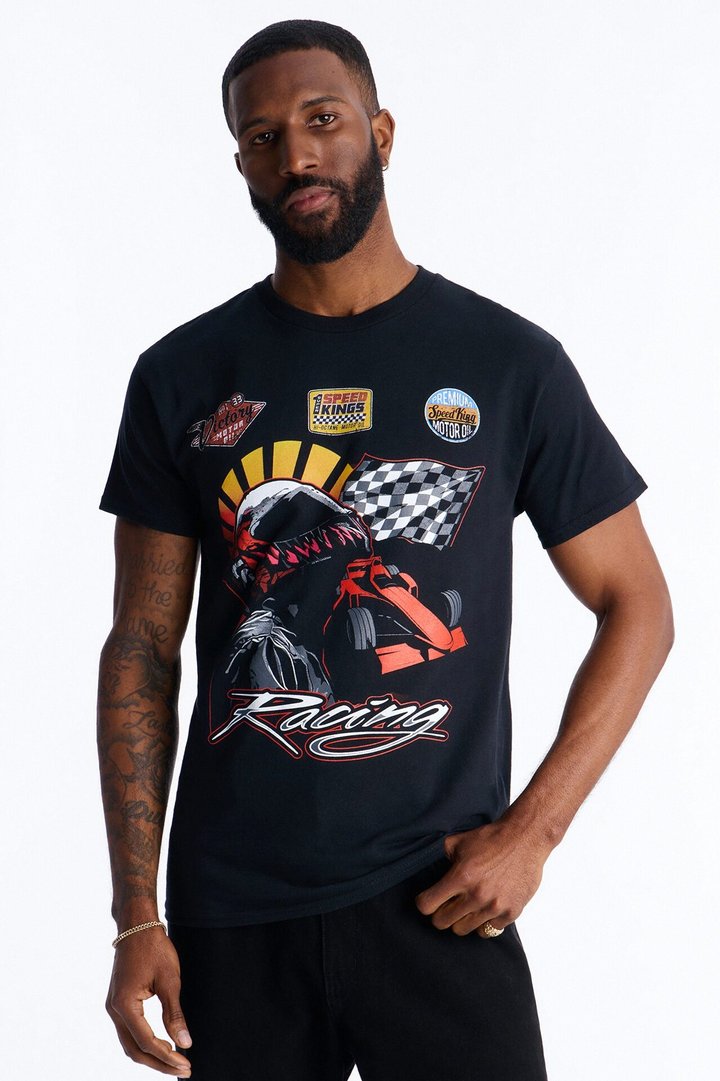 Pure Speed Racing Short Sleeve Tee - Black