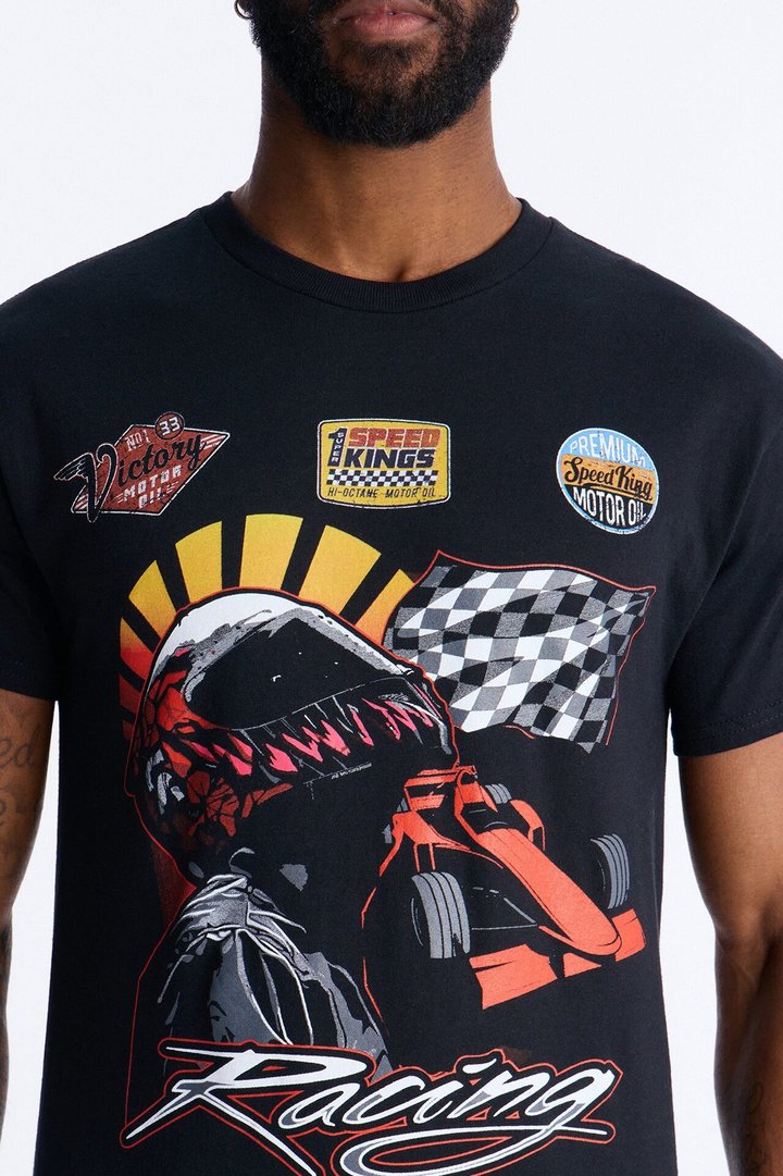 Pure Speed Racing Short Sleeve Tee - Black