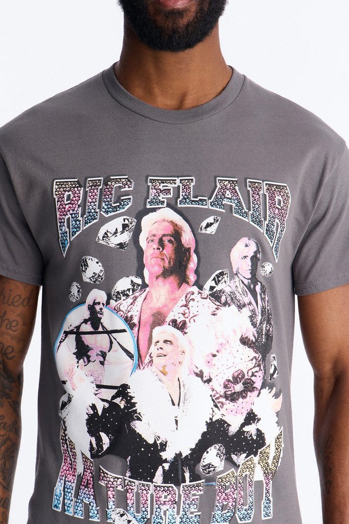 The Nature Boy Ric Flair Short Sleeve Tee - Charcoal