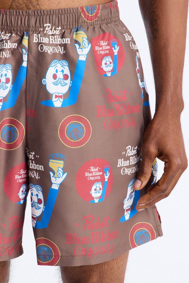 Blue Ribbon Printed Swim Trunk 7″ - Multi Color