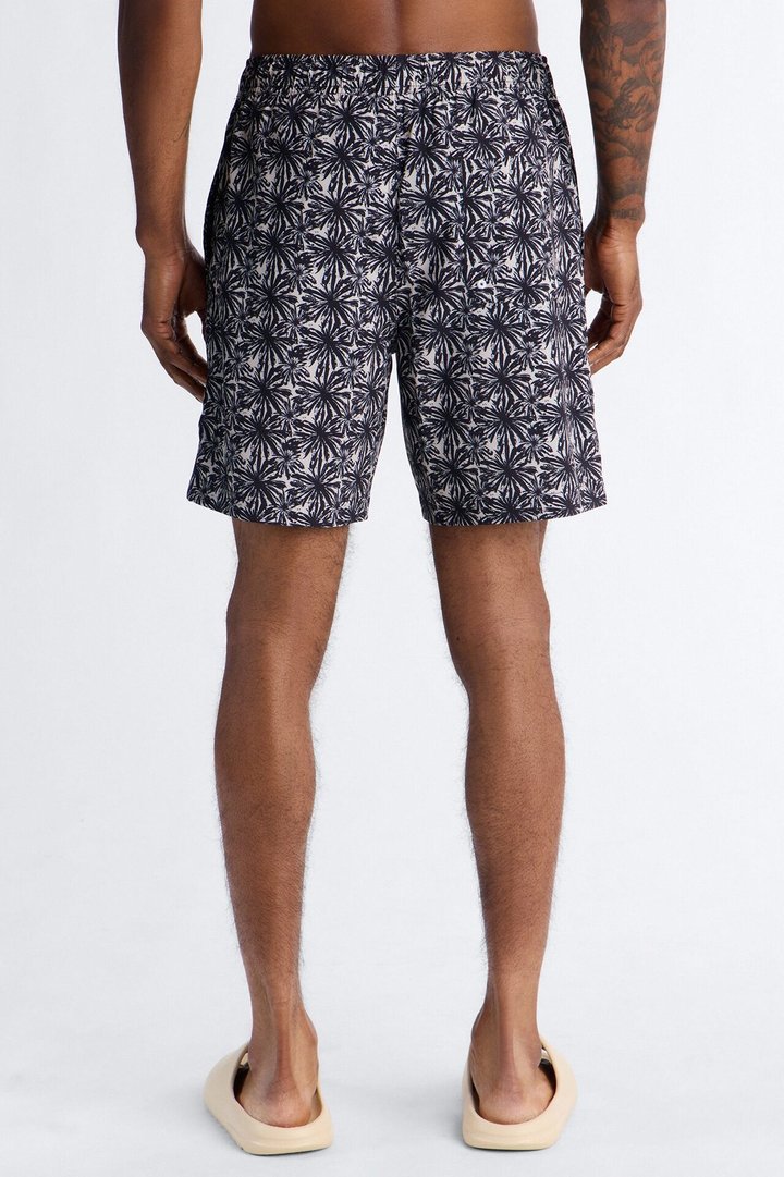 Abstract Savanna Floral Swim Trunk 7″ - Sand