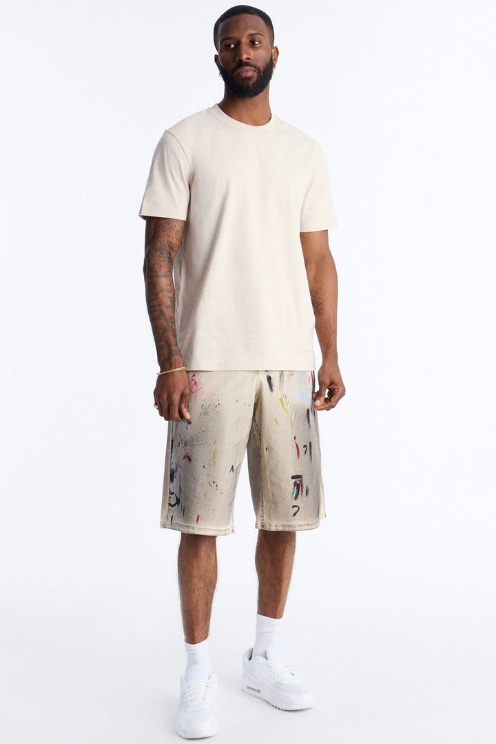 Essential Short Sleeve Crew Tee - Oatmeal