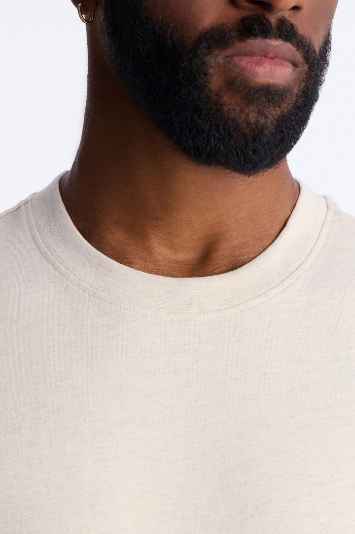 Essential Short Sleeve Crew Tee - Oatmeal