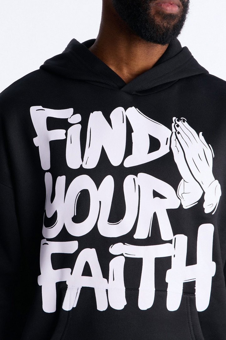 Find Your Faith Hoodie - Black