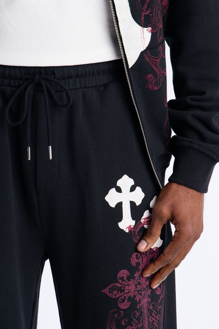 Pick Up Your Cross Patch Sweatpants - Black