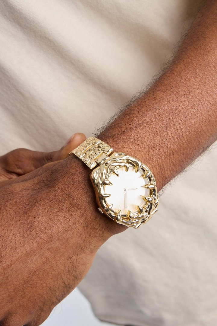 Over The Moon Analog Watch - Gold/Gold