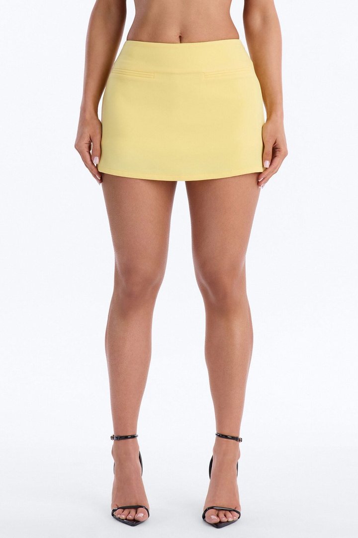Sweet & Smart Mini Skirt 12″ - Butter Yellow