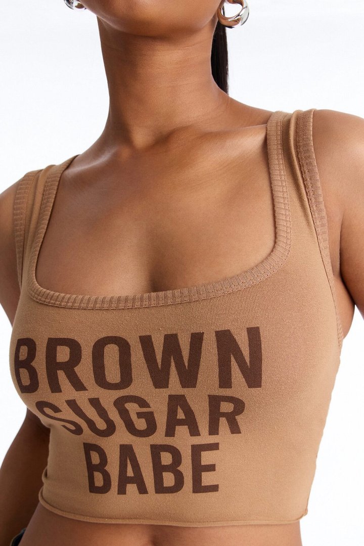 Brown Sugar Babe Tank Top - Brown