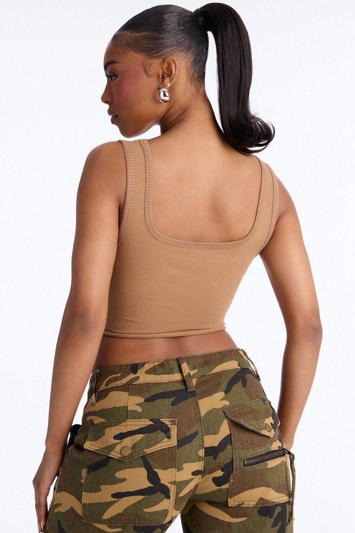Brown Sugar Babe Tank Top - Brown
