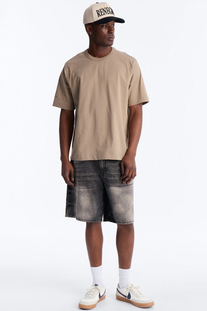 Venice Vintage Relaxed Denim Shorts - Black Wash
