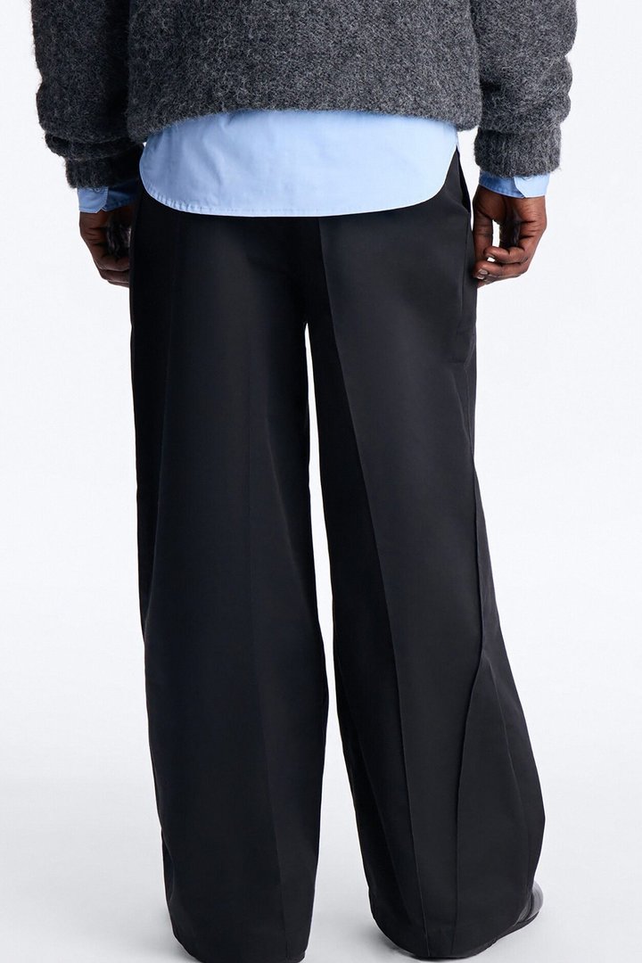 Wide Leg Doheny Abstract Blade Trouser - Black