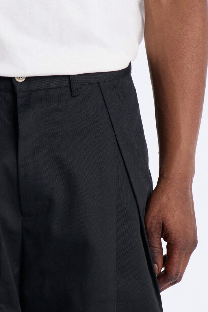 Wide Leg Doheny Abstract Blade Trouser - Black