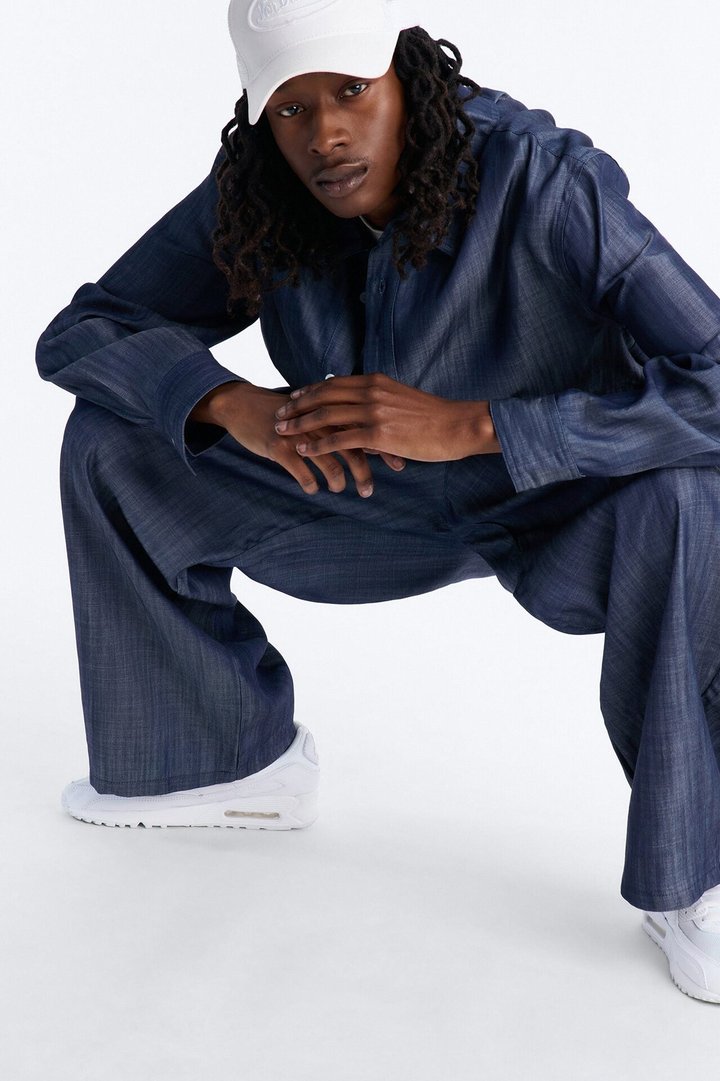 Wide Leg Mercer Gates Pant - Indigo