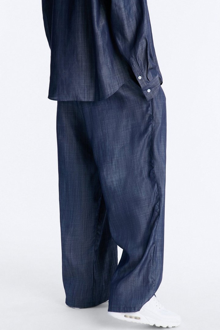 Wide Leg Mercer Gates Pant - Indigo