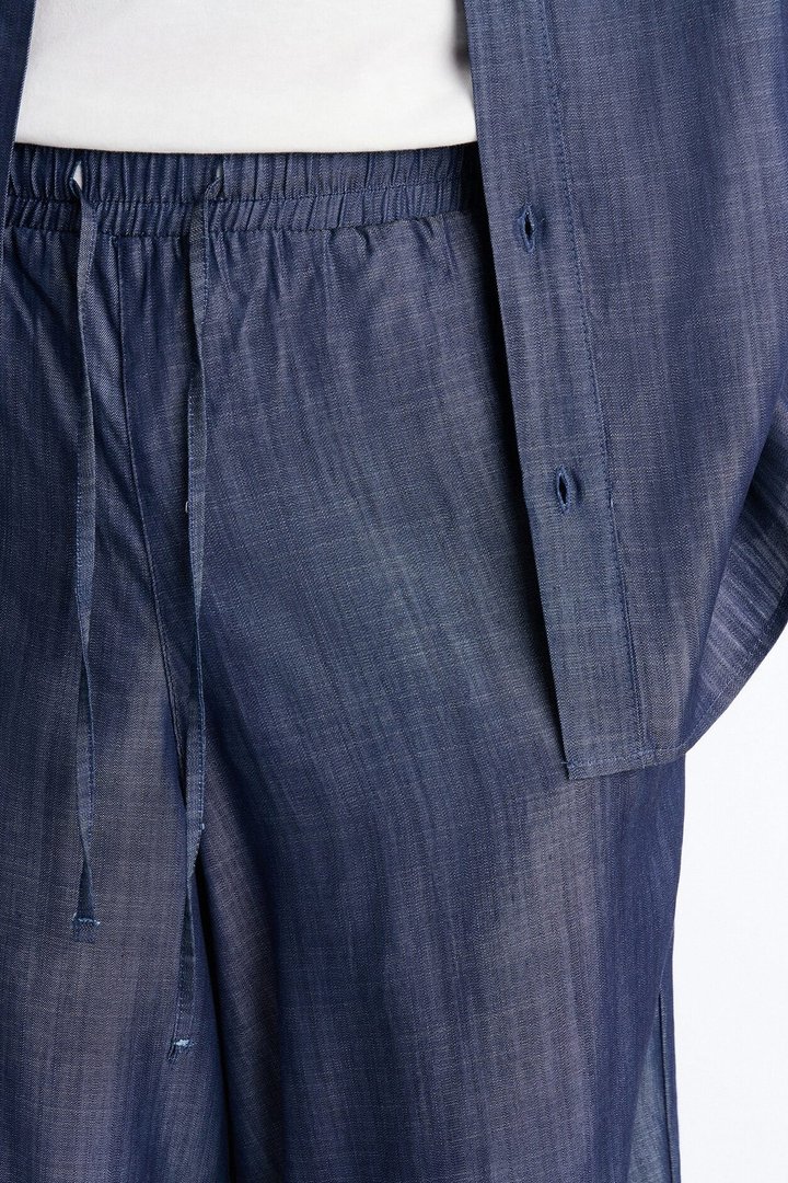 Wide Leg Mercer Gates Pant - Indigo