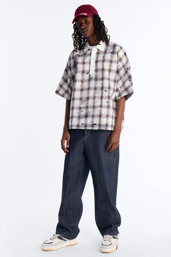 Oversized Desert Vibe Polo Shirt - Grey