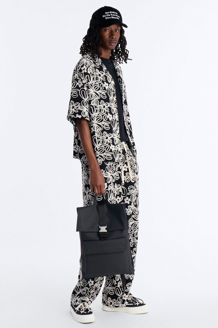 Desert Nights Cuban Collar Shirt - Black