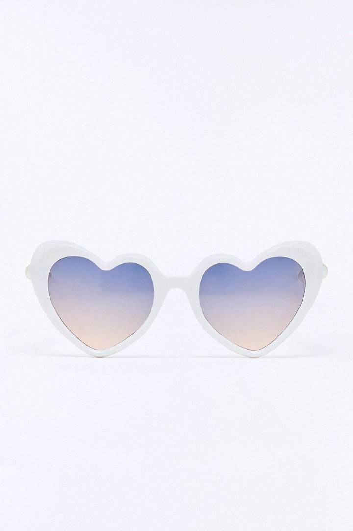 Forever Yours Heart Sunglasses - White