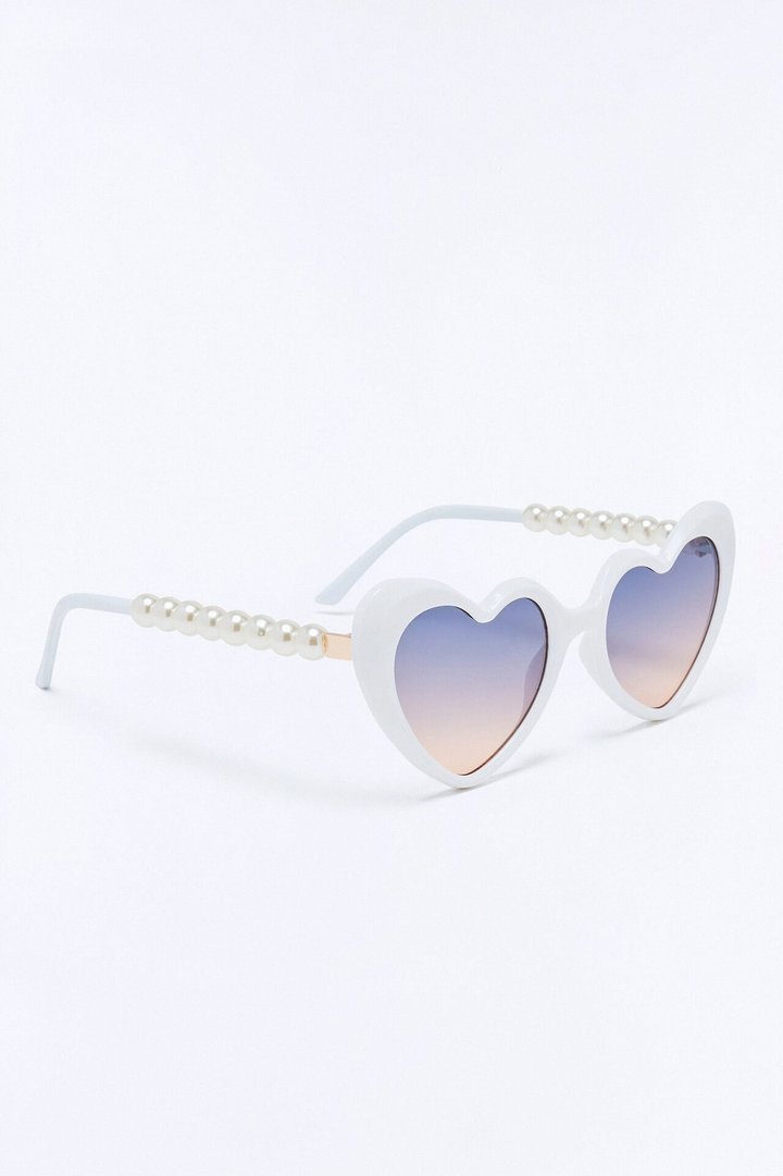 Forever Yours Heart Sunglasses - White