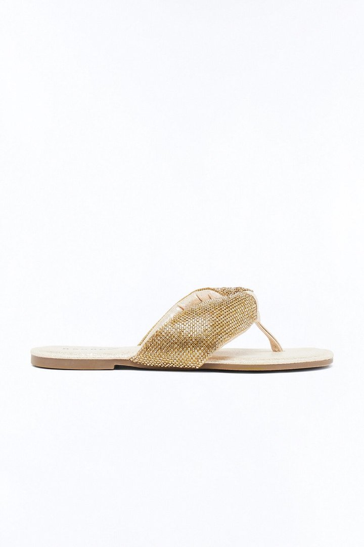 Cover Girl Flip Flops - Gold