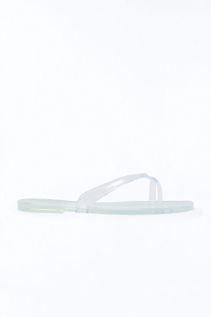 Joane Toe Ring Jelly Flip Flops - Clear