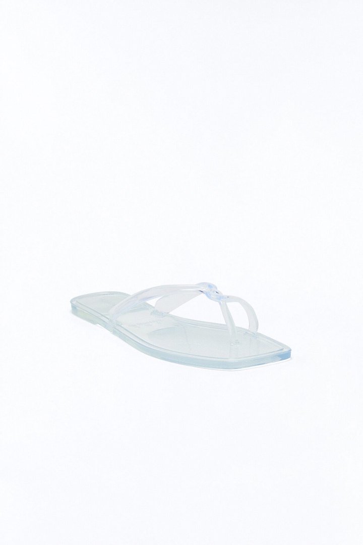 Joane Toe Ring Jelly Flip Flops - Clear