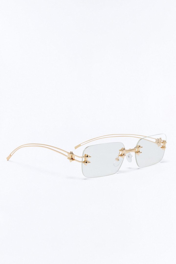 Starlight Rays Sunglasses - Gold/Clear